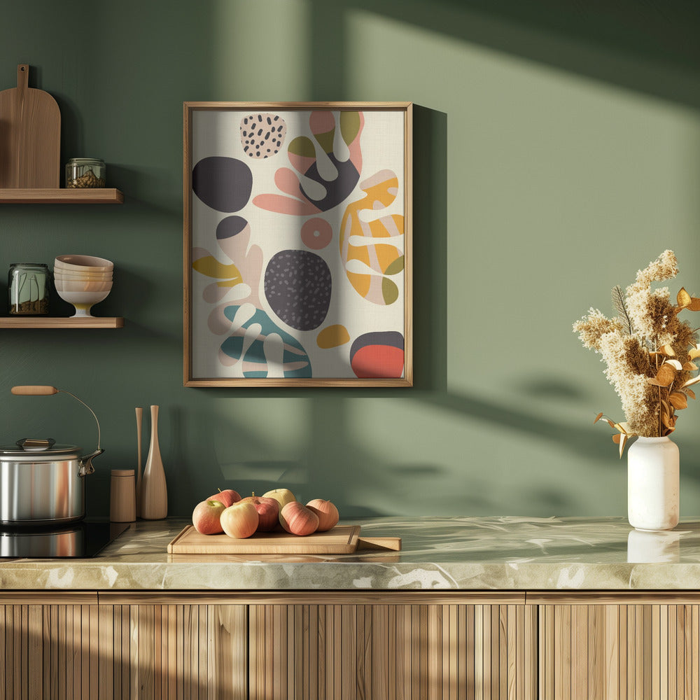 Mid Century Cut Outs2 - Stretched Canvas, Poster or Fine Art Print I Heart Wall Art