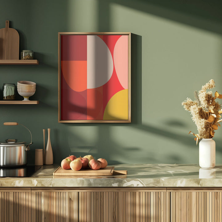 Mid Century Pastel 10 - Stretched Canvas, Poster or Fine Art Print I Heart Wall Art