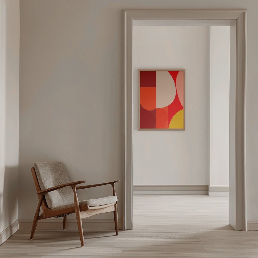 Mid Century Pastel 10 - Stretched Canvas, Poster or Fine Art Print I Heart Wall Art