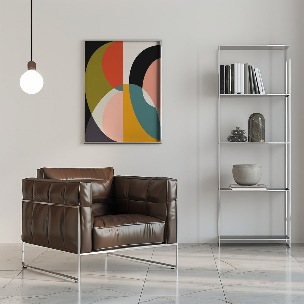 Mid Century Pastel 11 - Stretched Canvas, Poster or Fine Art Print I Heart Wall Art