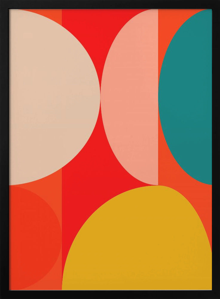Mid Century Pastel 13 - Stretched Canvas, Poster or Fine Art Print I Heart Wall Art