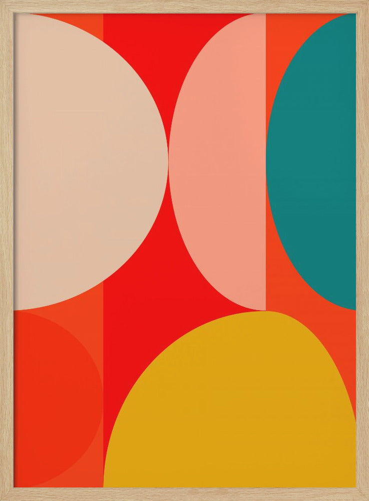 Mid Century Pastel 13 - Stretched Canvas, Poster or Fine Art Print I Heart Wall Art