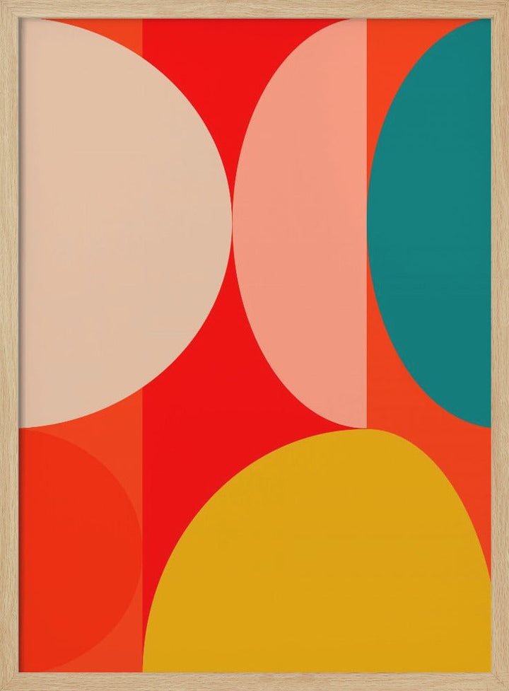 Mid Century Pastel 13 - Stretched Canvas, Poster or Fine Art Print I Heart Wall Art