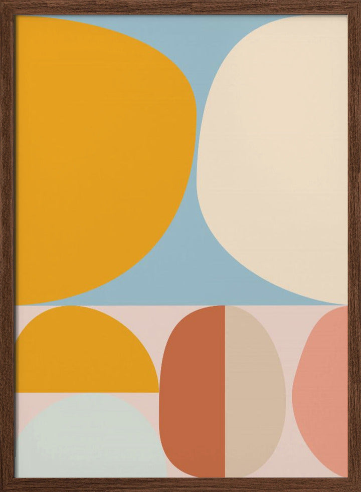 Mid Century Pastel 15 - Stretched Canvas, Poster or Fine Art Print I Heart Wall Art