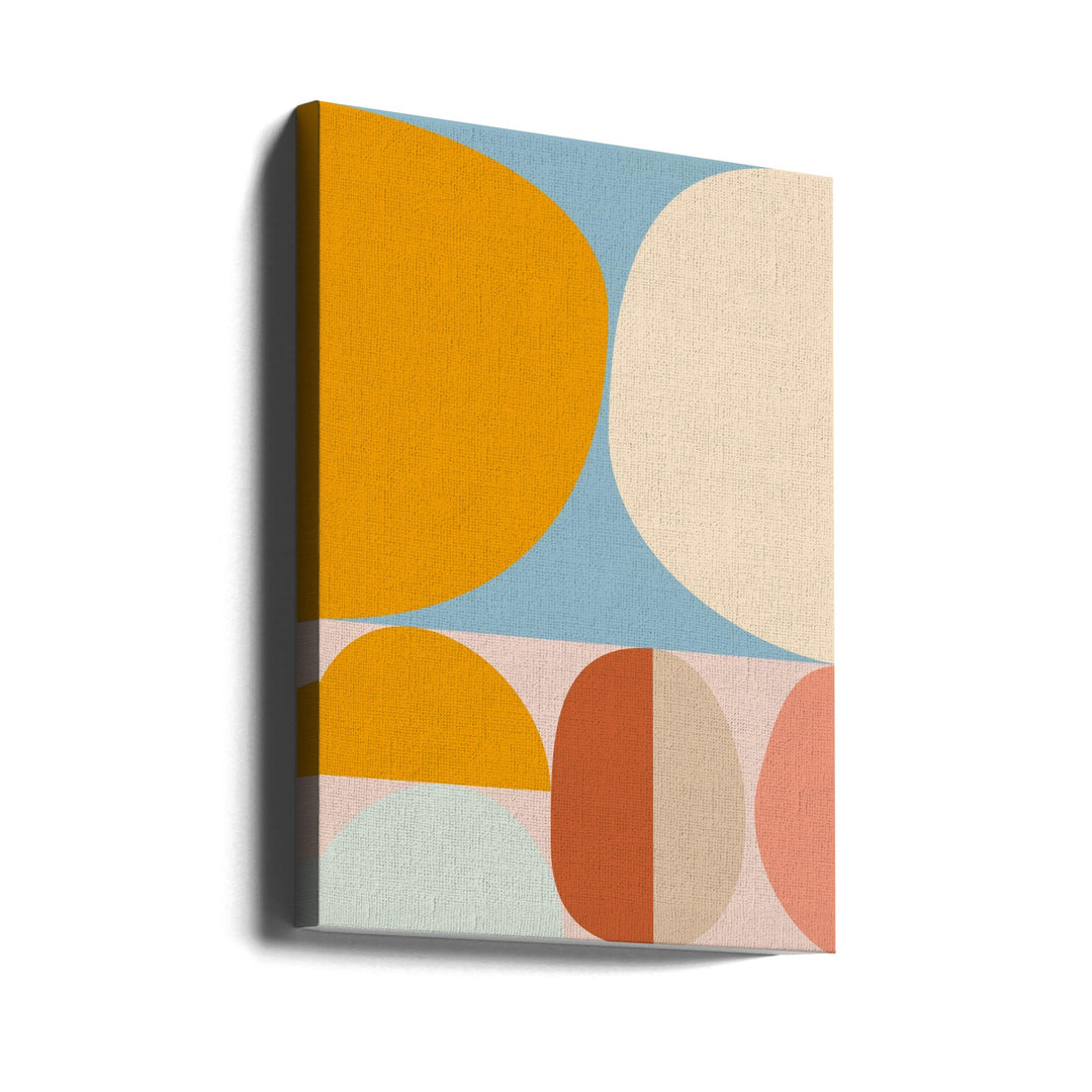 Mid Century Pastel 15 - Stretched Canvas, Poster or Fine Art Print I Heart Wall Art