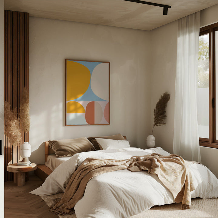 Mid Century Pastel 15 - Stretched Canvas, Poster or Fine Art Print I Heart Wall Art