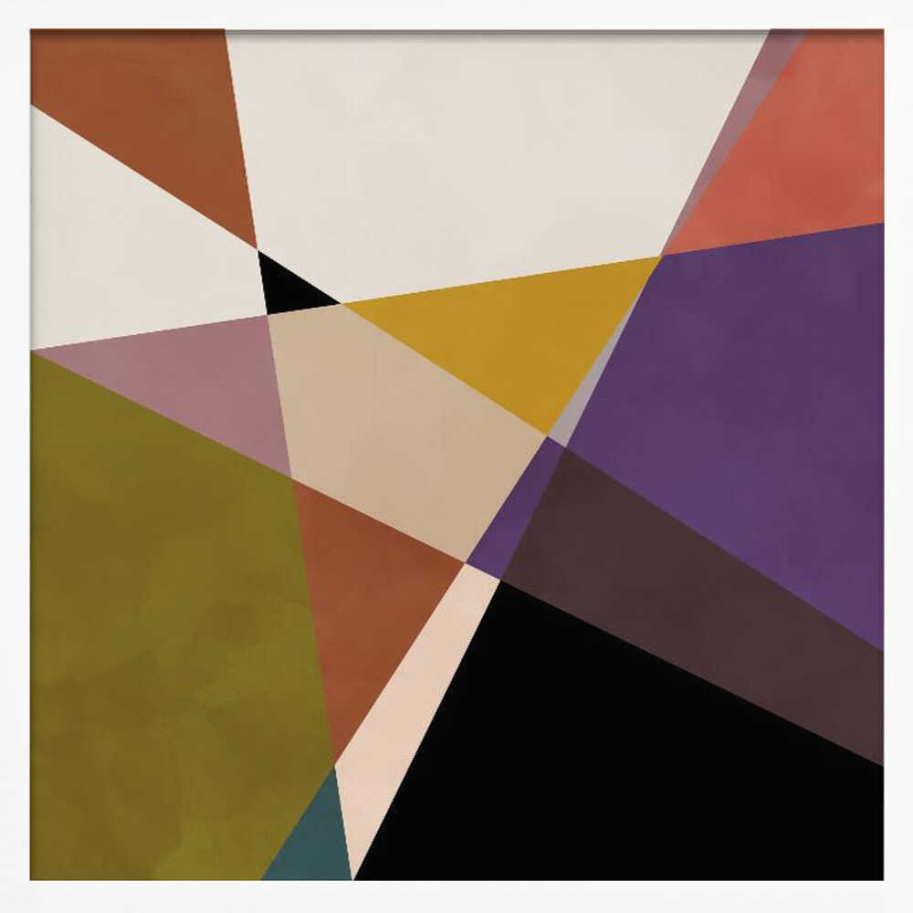 Mid Circles Terracotta Blck3 - Square Stretched Canvas, Poster or Fine Art Print - I Heart Wall Art - Poster Print, Canvas Print or Framed Art Print