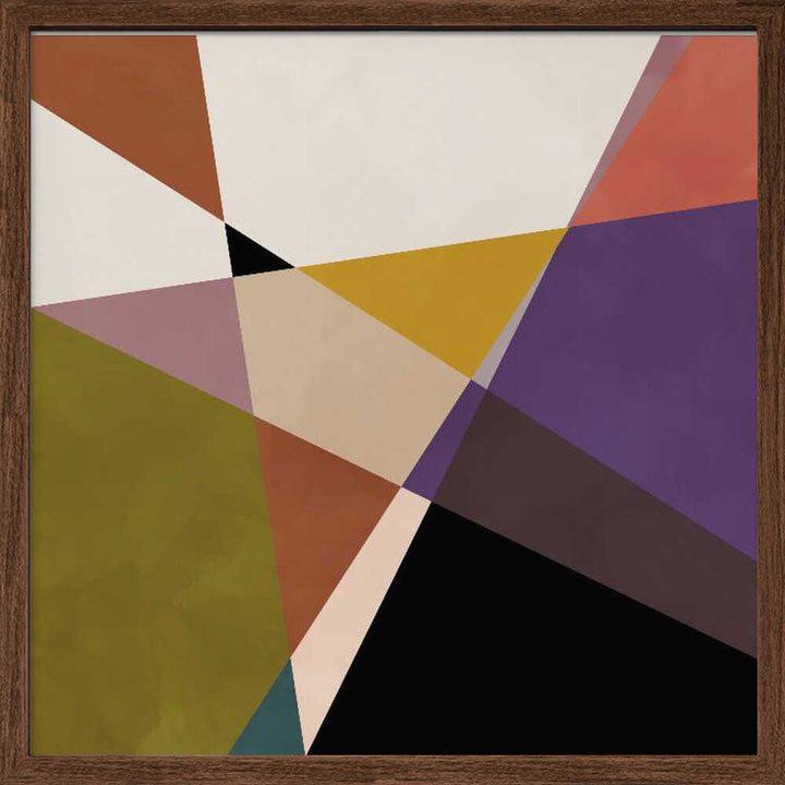 Mid Circles Terracotta Blck3 - Square Stretched Canvas, Poster or Fine Art Print - I Heart Wall Art - Poster Print, Canvas Print or Framed Art Print