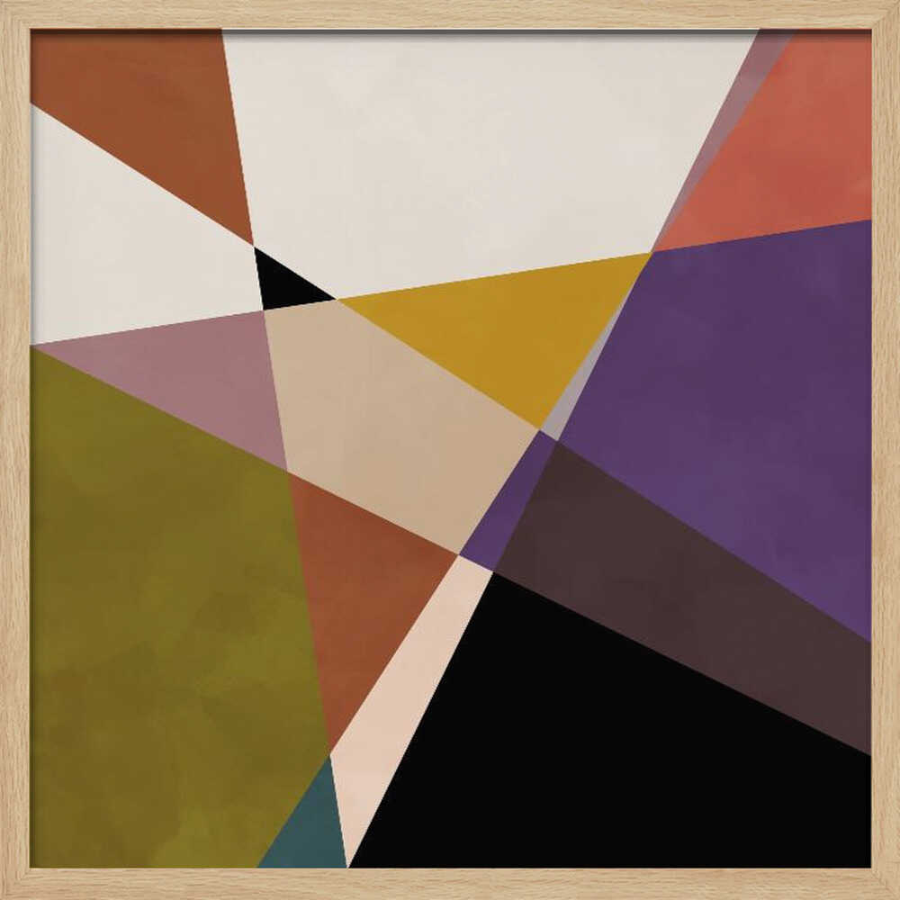 Mid Circles Terracotta Blck3 - Square Stretched Canvas, Poster or Fine Art Print - I Heart Wall Art - Poster Print, Canvas Print or Framed Art Print