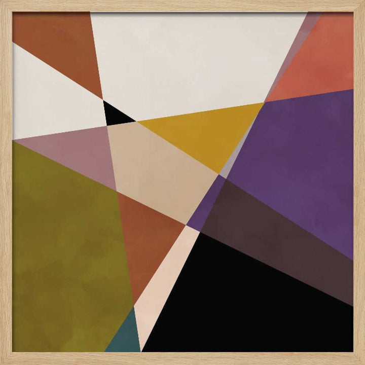 Mid Circles Terracotta Blck3 - Square Stretched Canvas, Poster or Fine Art Print - I Heart Wall Art - Poster Print, Canvas Print or Framed Art Print