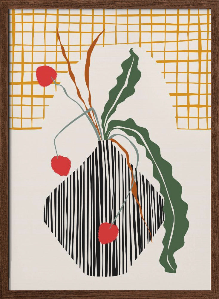 Midcentury Ikebana Light - Stretched Canvas, Poster or Fine Art Print I Heart Wall Art