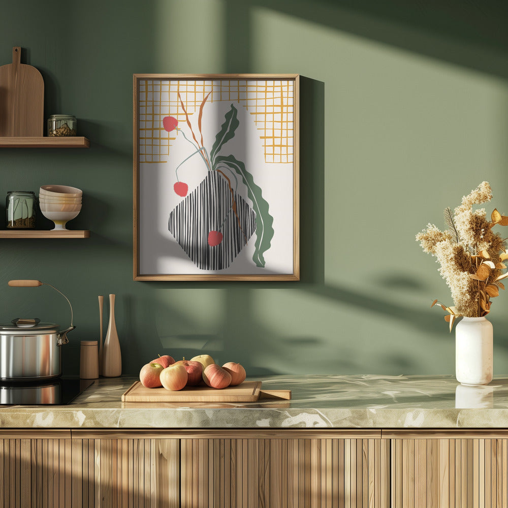 Midcentury Ikebana Light - Stretched Canvas, Poster or Fine Art Print I Heart Wall Art