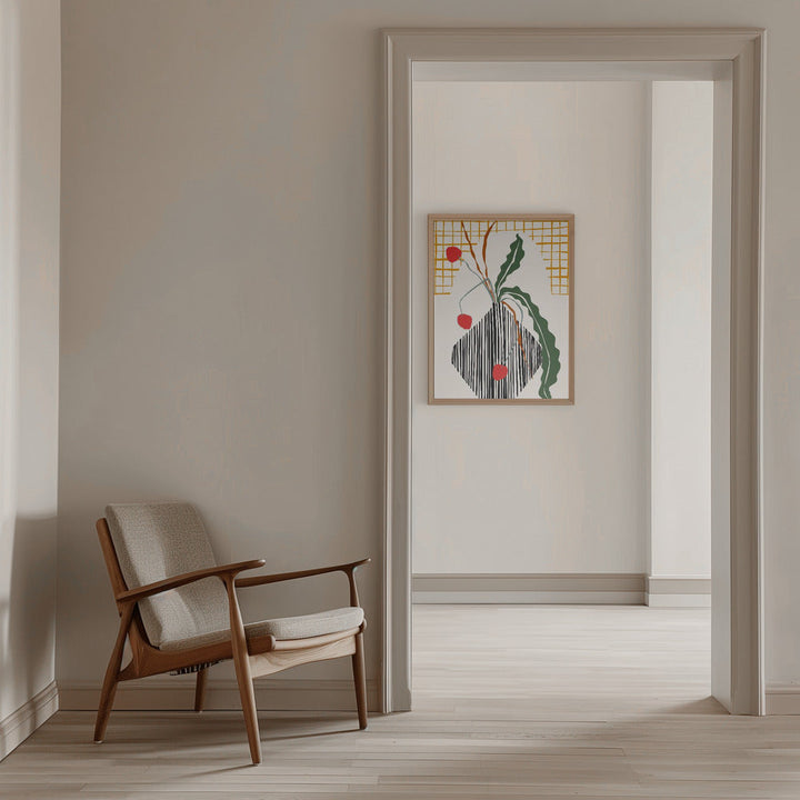 Midcentury Ikebana Light - Stretched Canvas, Poster or Fine Art Print I Heart Wall Art