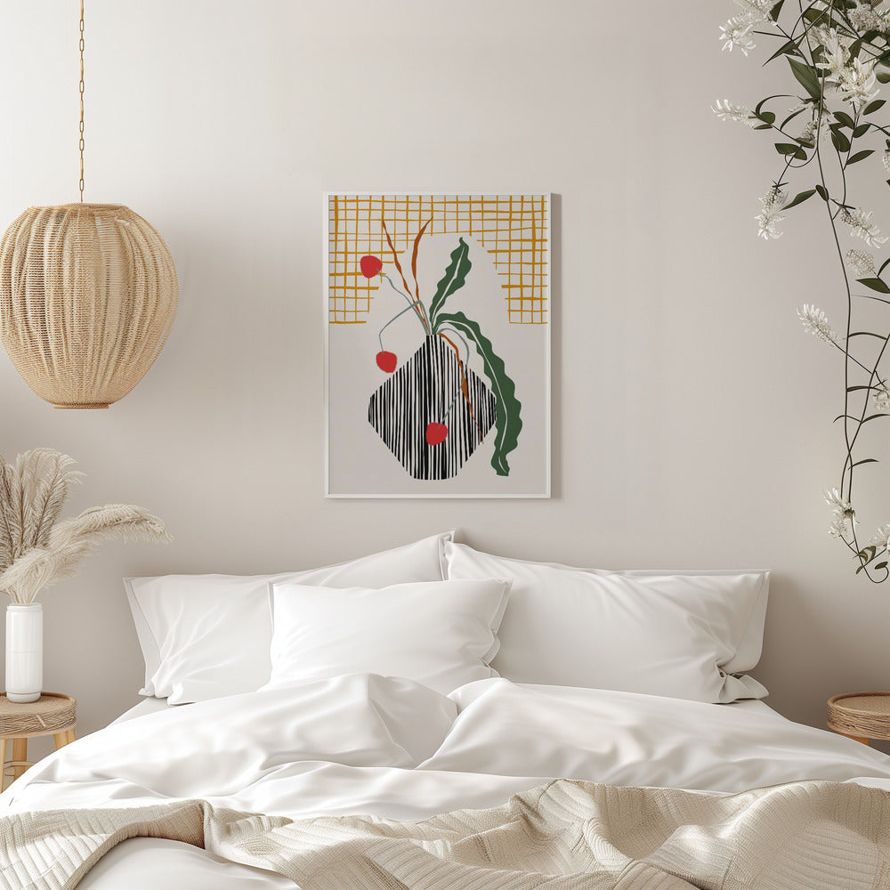 Midcentury Ikebana Light - Stretched Canvas, Poster or Fine Art Print I Heart Wall Art