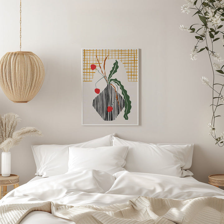 Midcentury Ikebana Light - Stretched Canvas, Poster or Fine Art Print I Heart Wall Art