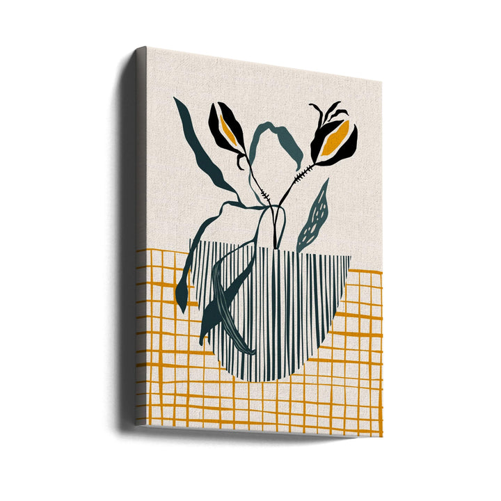 Midcentury Plant Pot Light - Stretched Canvas, Poster or Fine Art Print I Heart Wall Art