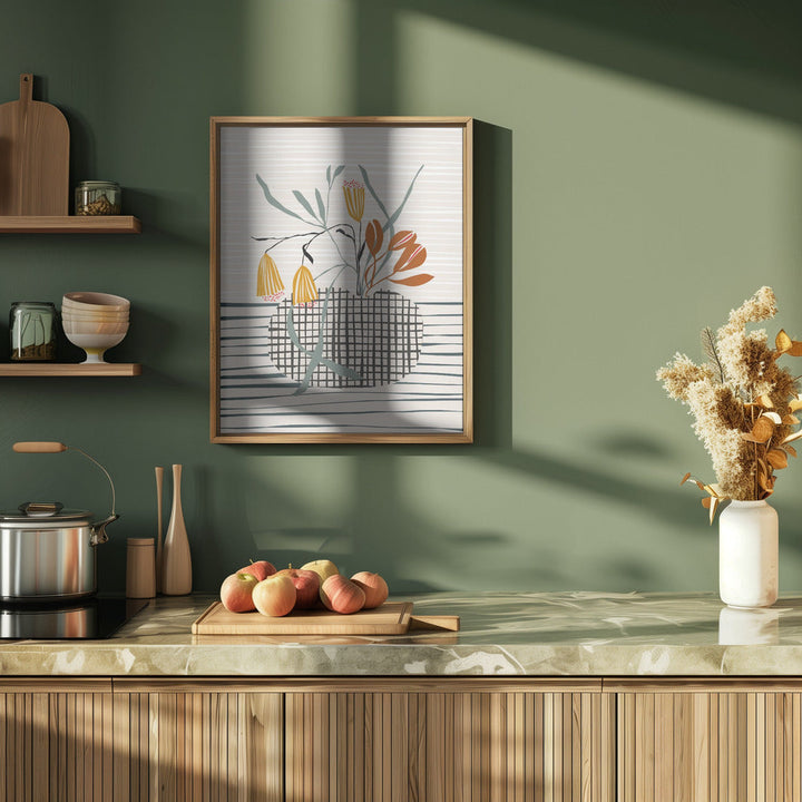 Midcentury Vase Light - Stretched Canvas, Poster or Fine Art Print I Heart Wall Art