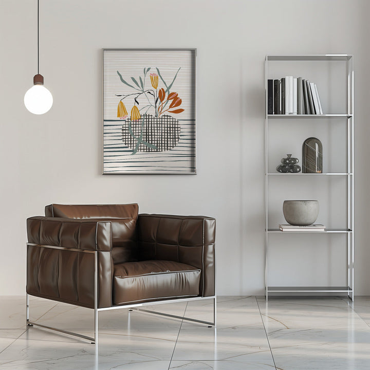 Midcentury Vase Light - Stretched Canvas, Poster or Fine Art Print I Heart Wall Art