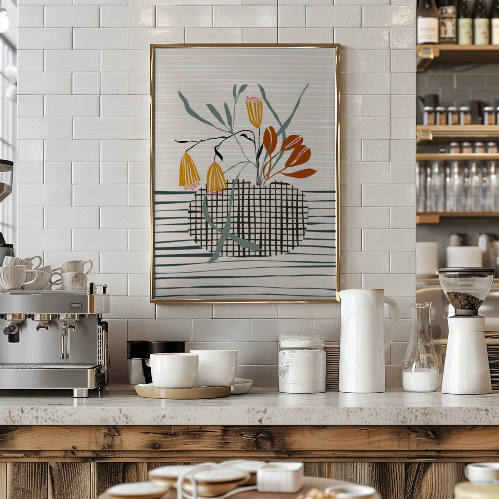 Midcentury Vase Light - Stretched Canvas, Poster or Fine Art Print I Heart Wall Art