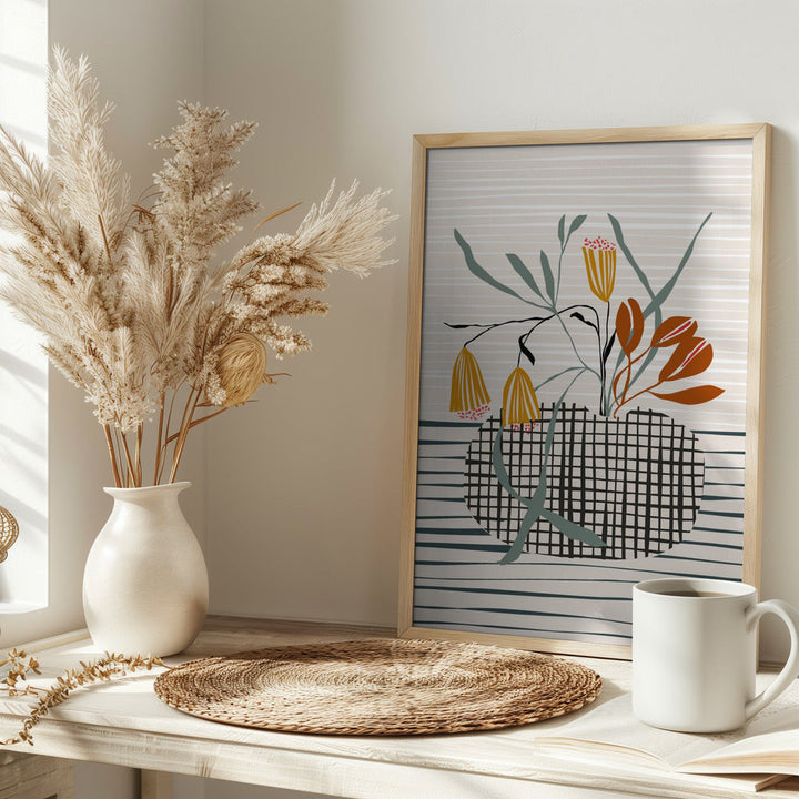 Midcentury Vase Light - Stretched Canvas, Poster or Fine Art Print I Heart Wall Art