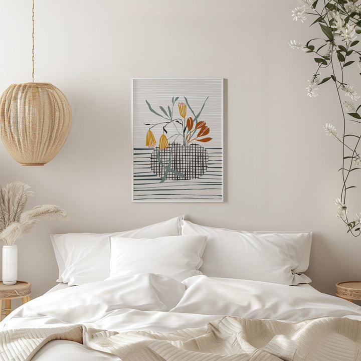 Midcentury Vase Light - Stretched Canvas, Poster or Fine Art Print I Heart Wall Art