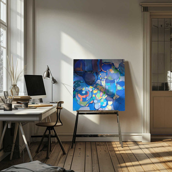 Midnight Oasis - Square Stretched Canvas, Poster or Fine Art Print - I Heart Wall Art - Poster Print, Canvas Print or Framed Art Print
