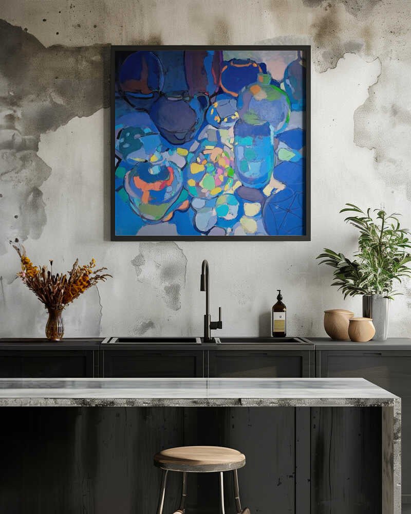 Midnight Oasis - Square Stretched Canvas, Poster or Fine Art Print - I Heart Wall Art - Poster Print, Canvas Print or Framed Art Print