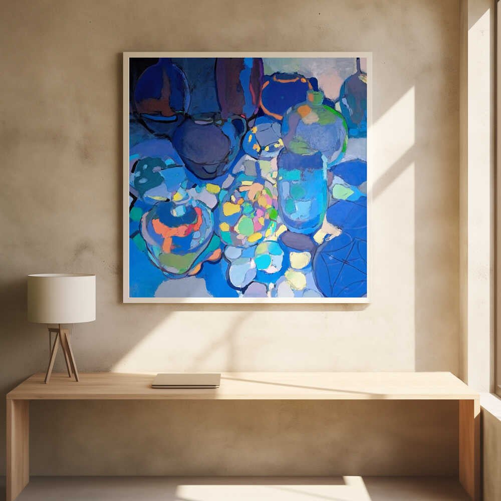 Midnight Oasis - Square Stretched Canvas, Poster or Fine Art Print - I Heart Wall Art - Poster Print, Canvas Print or Framed Art Print