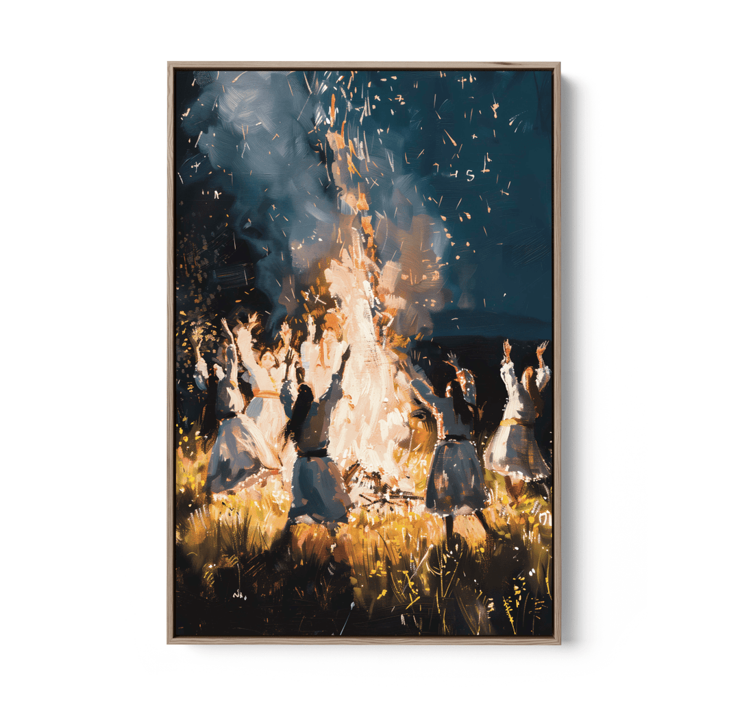 Midsommar - Night Landscape Stretched Canvas or Wall Art Print - I Heart Wall Art - Poster Print, Canvas Print or Framed Art Print