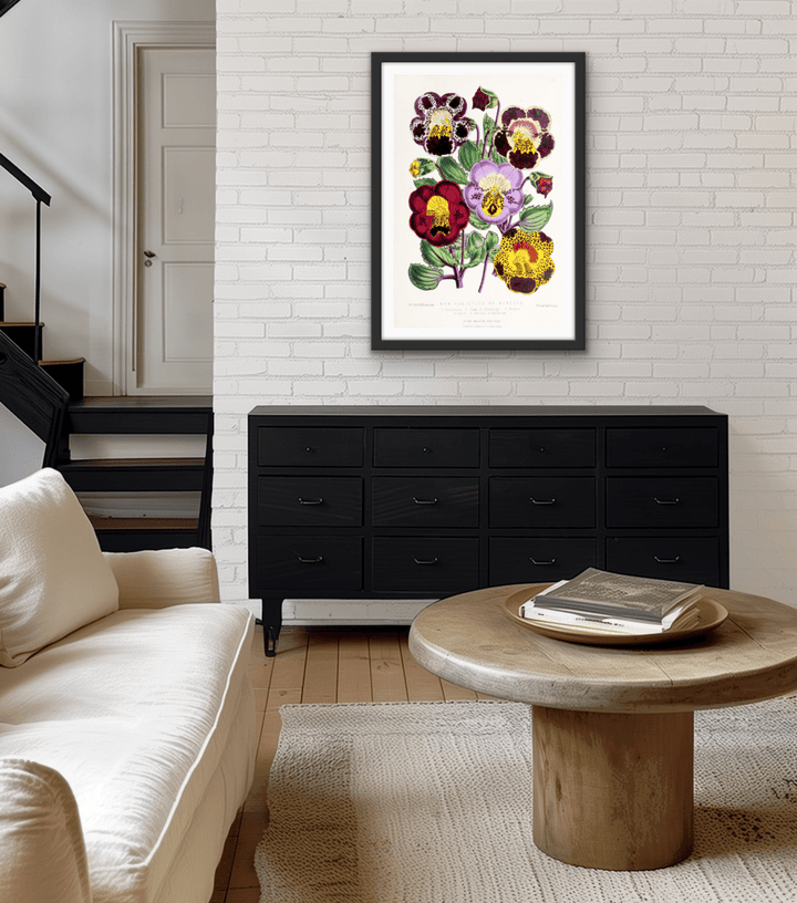 Mimulus or Monkeyflowers from The Floral Magazine (1861 - 1881) by Worthington G. Smith, John N. Fitch and Walter H. Fitch - Botanical Illustration Stretched Canvas or Wall Art Print - I Heart Wall Art - Poster Print, Canvas Print or Framed Art Print
