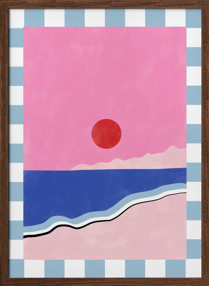 Minimalist Beach Scene - Stretched Canvas, Poster or Fine Art Print - I Heart Wall Art - Poster Print, Canvas Print or Framed Art Print