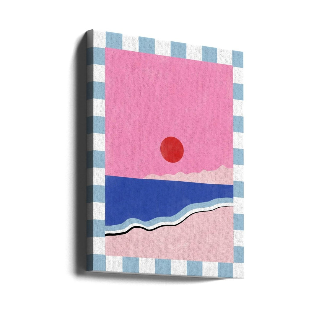 Minimalist Beach Scene - Stretched Canvas, Poster or Fine Art Print - I Heart Wall Art - Poster Print, Canvas Print or Framed Art Print