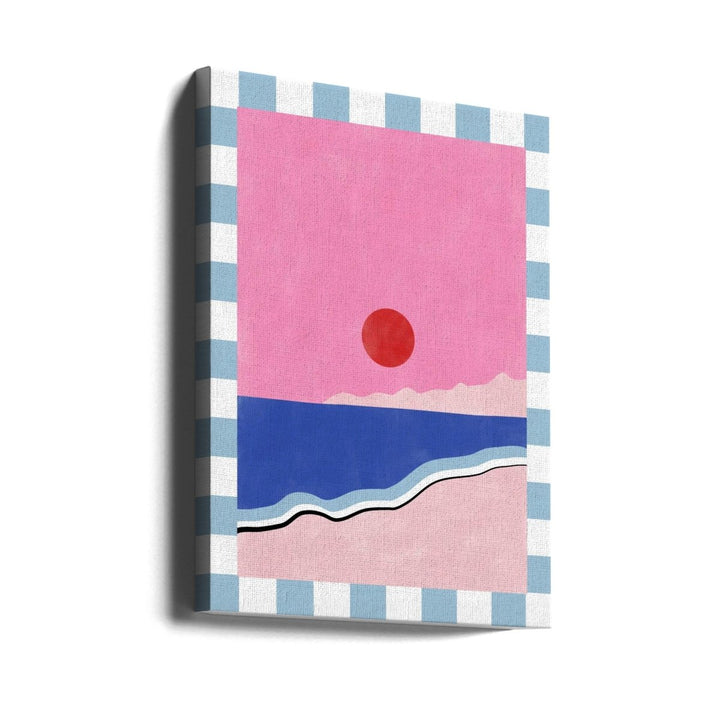 Minimalist Beach Scene - Stretched Canvas, Poster or Fine Art Print - I Heart Wall Art - Poster Print, Canvas Print or Framed Art Print