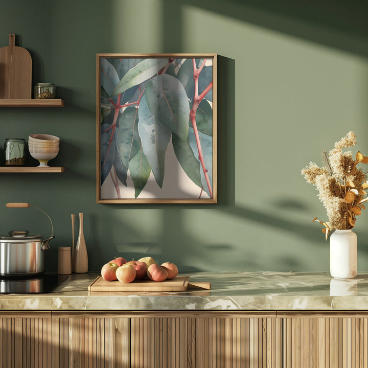 Minimalist Eucalyptus Botanical Art - Stretched Canvas, Poster or Fine Art Print I Heart Wall Art