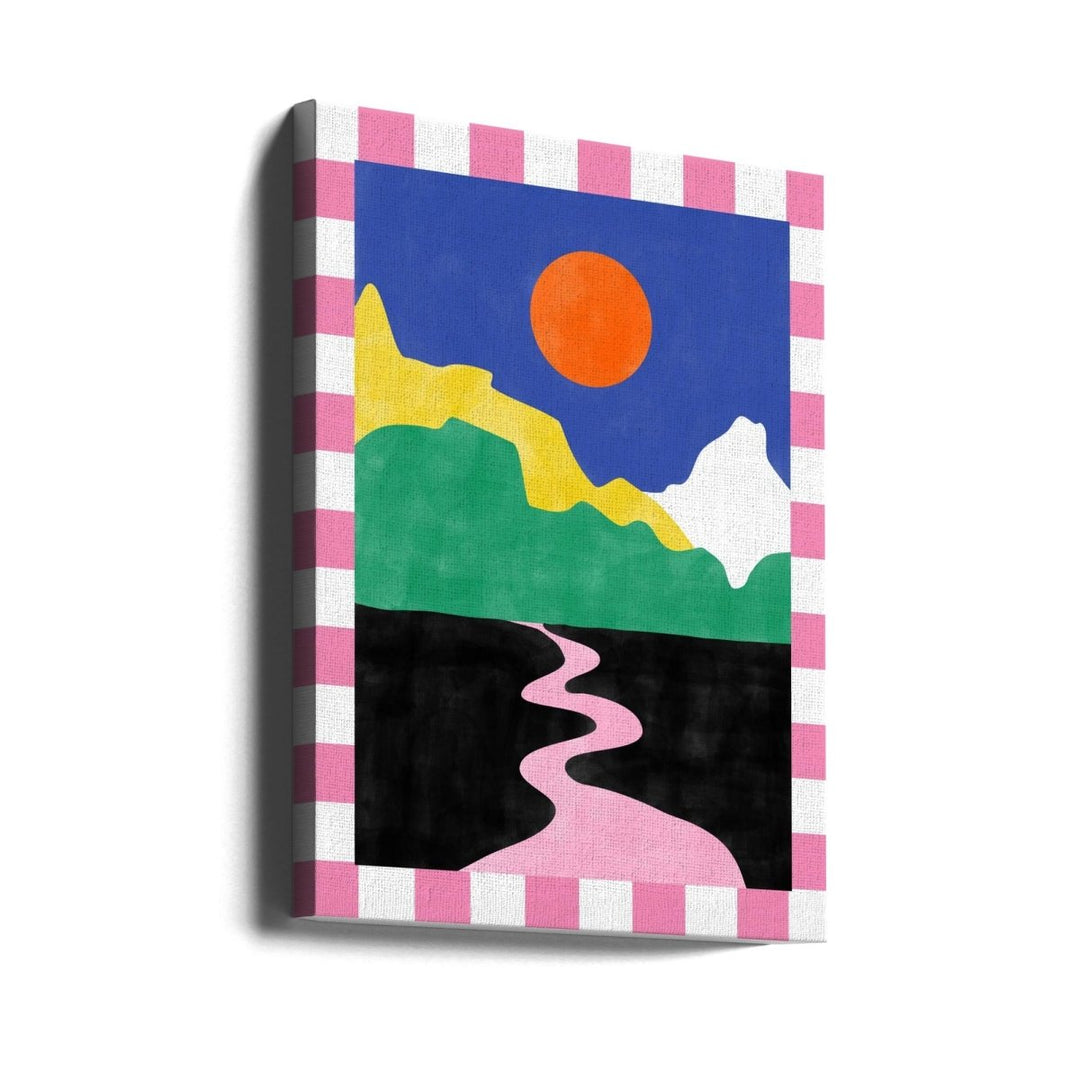 Minimalist Landscape with Vibrant Colors - Stretched Canvas, Poster or Fine Art Print - I Heart Wall Art - Poster Print, Canvas Print or Framed Art Print