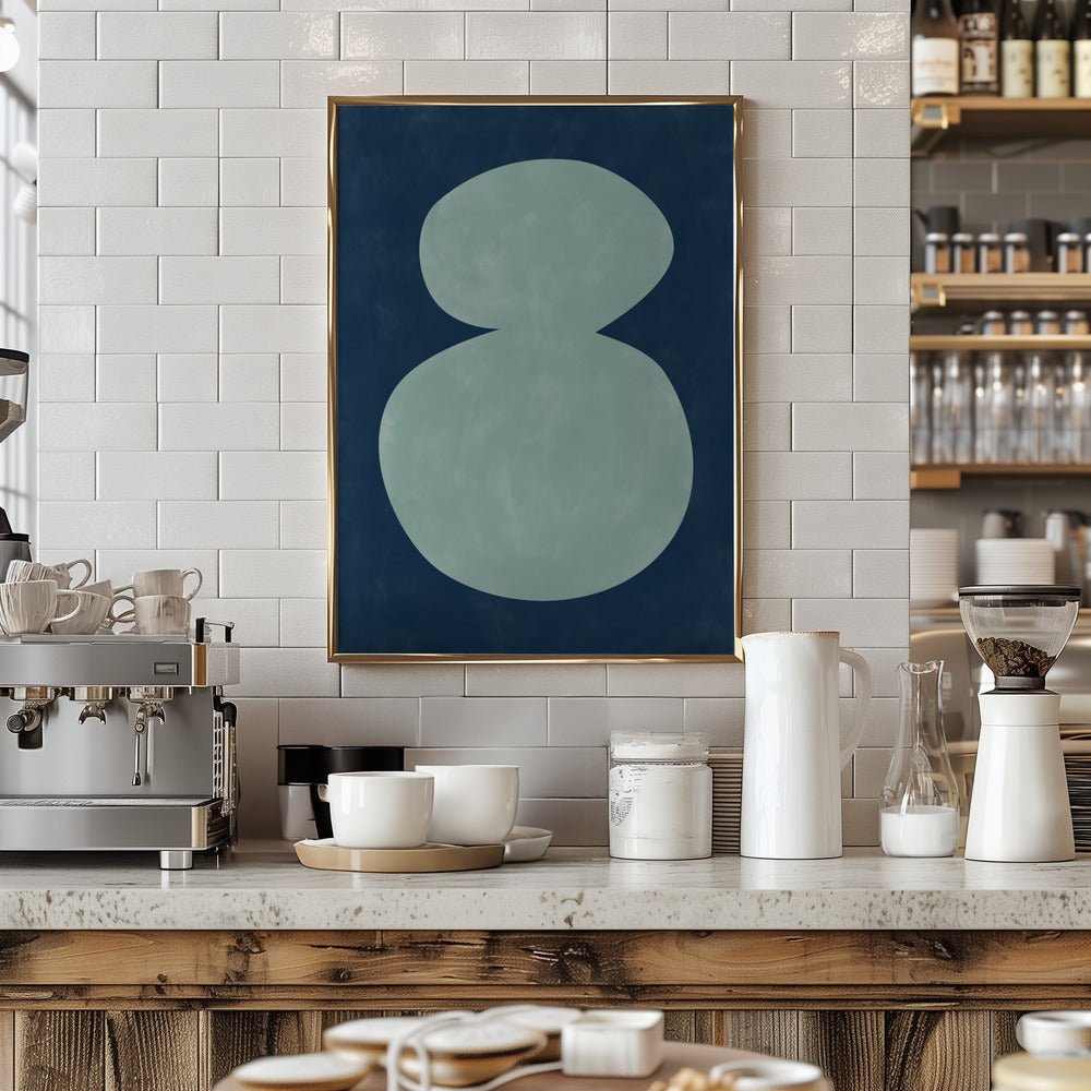 Mint Silhouette - Stretched Canvas, Poster or Fine Art Print - I Heart Wall Art - Poster Print, Canvas Print or Framed Art Print