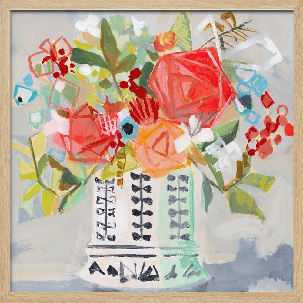 Miranda S Bouquet - Square Stretched Canvas, Poster or Fine Art Print I Heart Wall Art