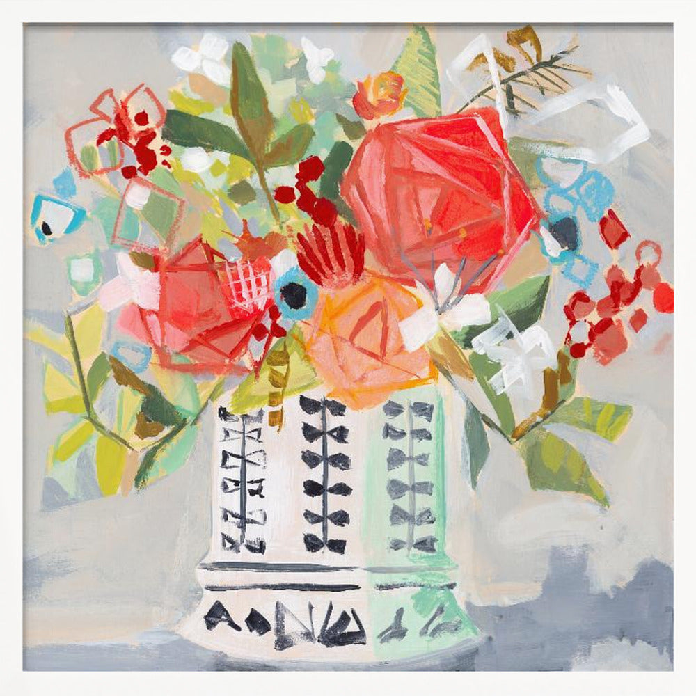 Miranda S Bouquet - Square Stretched Canvas, Poster or Fine Art Print I Heart Wall Art
