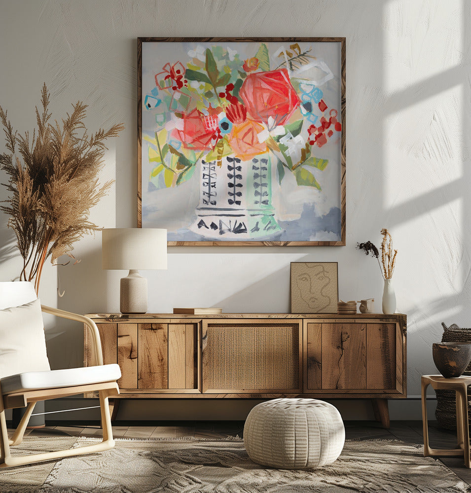 Miranda S Bouquet - Square Stretched Canvas, Poster or Fine Art Print I Heart Wall Art