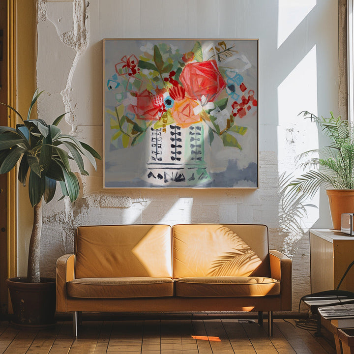 Miranda S Bouquet - Square Stretched Canvas, Poster or Fine Art Print I Heart Wall Art