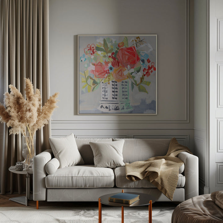 Miranda S Bouquet - Square Stretched Canvas, Poster or Fine Art Print I Heart Wall Art