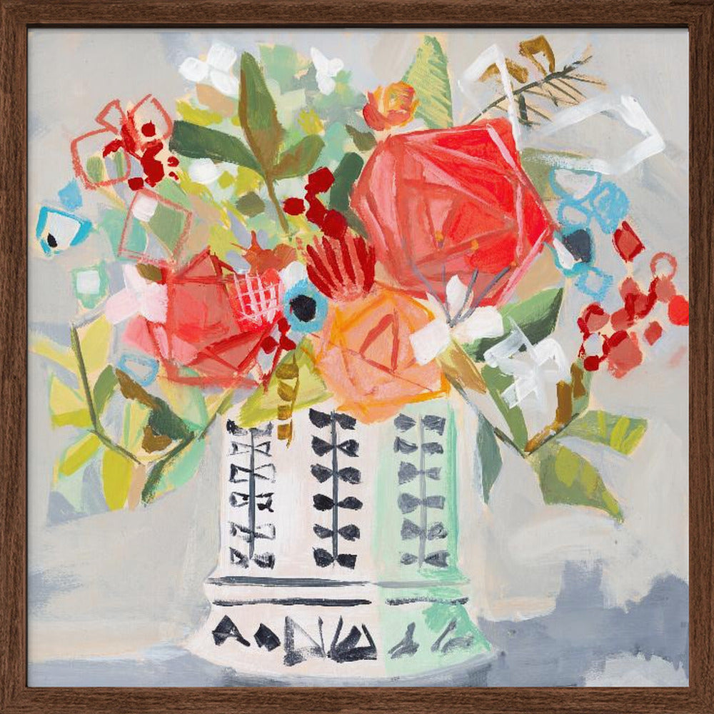 Miranda S Bouquet - Square Stretched Canvas, Poster or Fine Art Print I Heart Wall Art