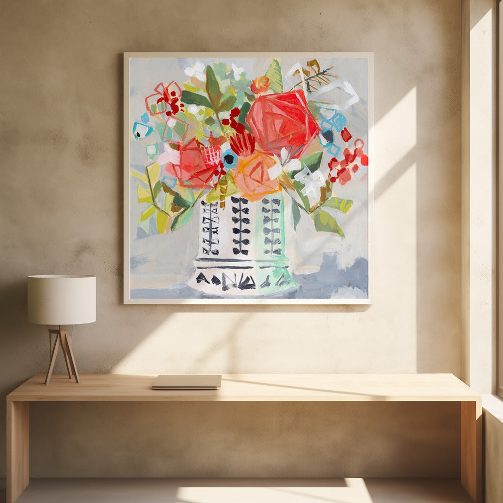 Miranda S Bouquet - Square Stretched Canvas, Poster or Fine Art Print I Heart Wall Art