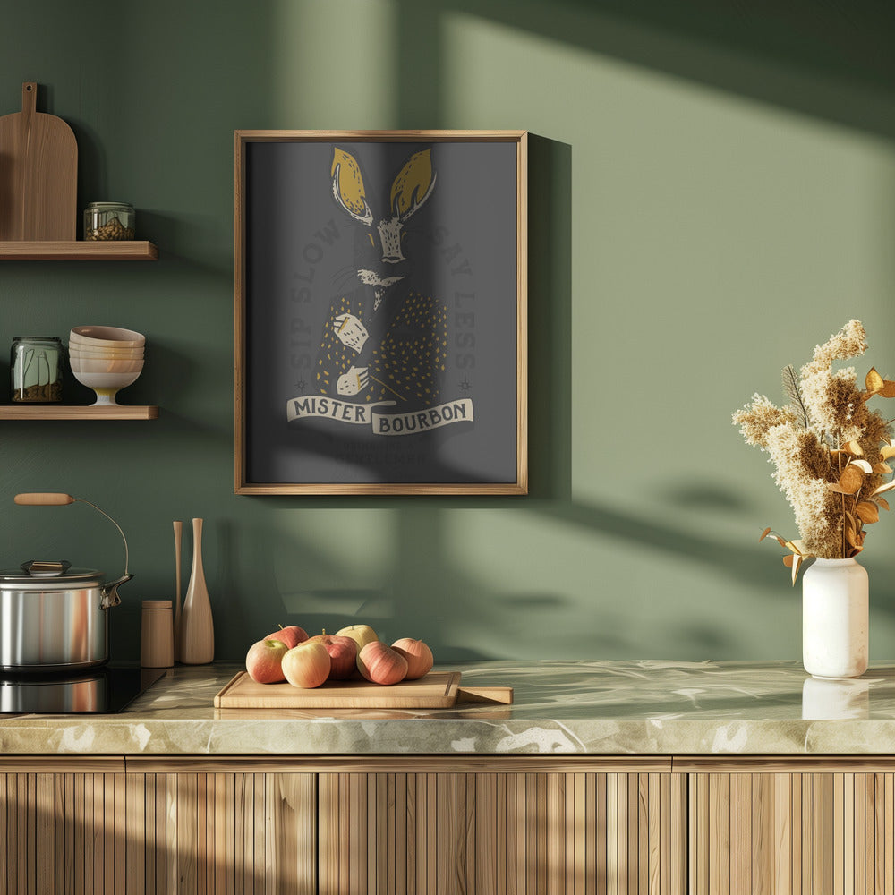 Misterbourbon.png - Stretched Canvas, Poster or Fine Art Print I Heart Wall Art