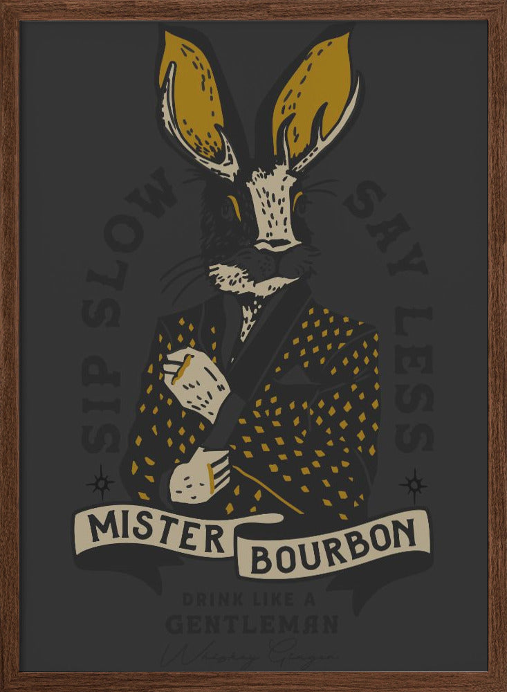 Misterbourbon.png - Stretched Canvas, Poster or Fine Art Print I Heart Wall Art