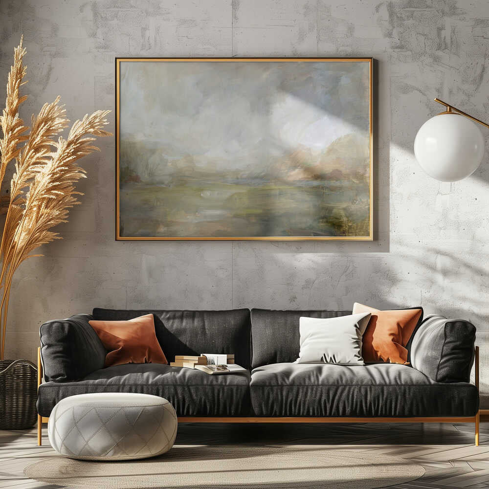 Misty Morning Vista - Stretched Canvas, Poster or Fine Art Print - I Heart Wall Art - Poster Print, Canvas Print or Framed Art Print