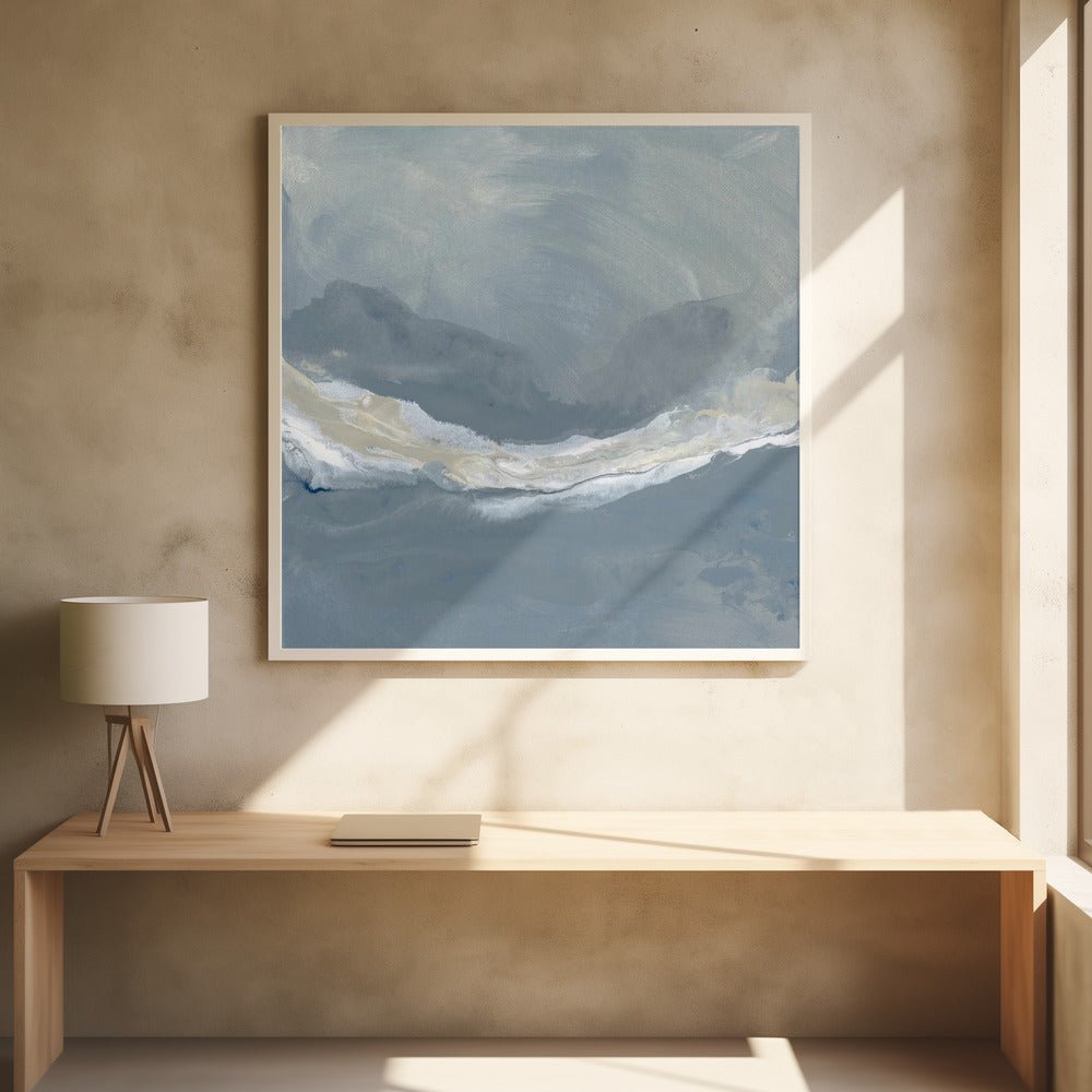 Misty Mountain Veil - Square Stretched Canvas, Poster or Fine Art Print - I Heart Wall Art - Poster Print, Canvas Print or Framed Art Print