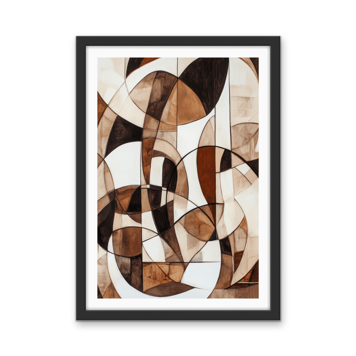 Mix &amp; Match - Brown Monochrome Stretched Canvas or Wall Art Print - I Heart Wall Art - Poster Print, Canvas Print or Framed Art Print