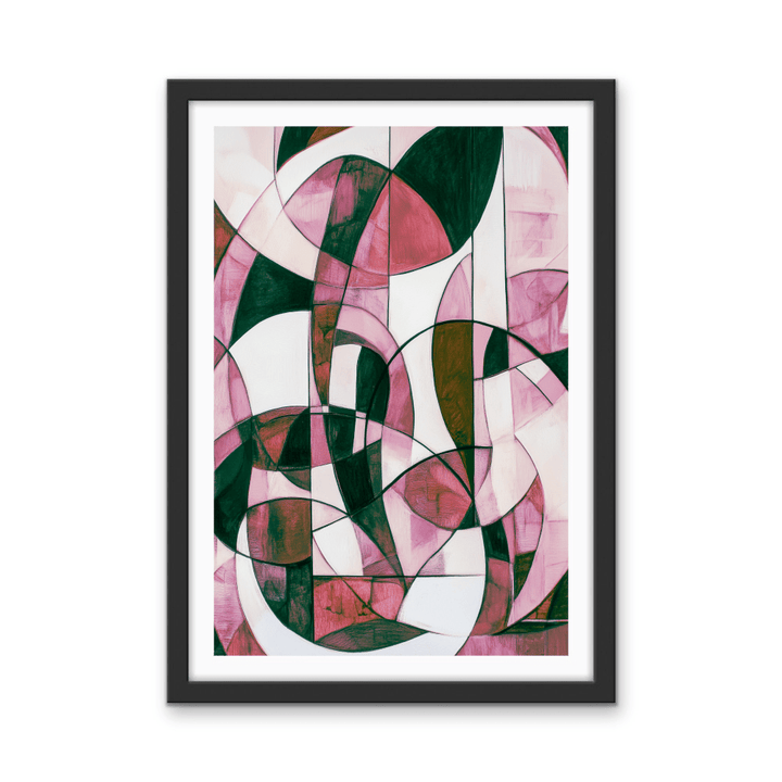 Mix &amp; Match - Pink Monochrome Stretched Canvas or Wall Art Print - I Heart Wall Art - Poster Print, Canvas Print or Framed Art Print