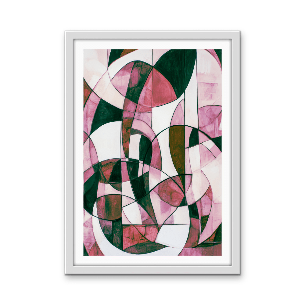 Mix &amp; Match - Pink Monochrome Stretched Canvas or Wall Art Print - I Heart Wall Art - Poster Print, Canvas Print or Framed Art Print